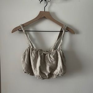 Abercrombie linen crop top